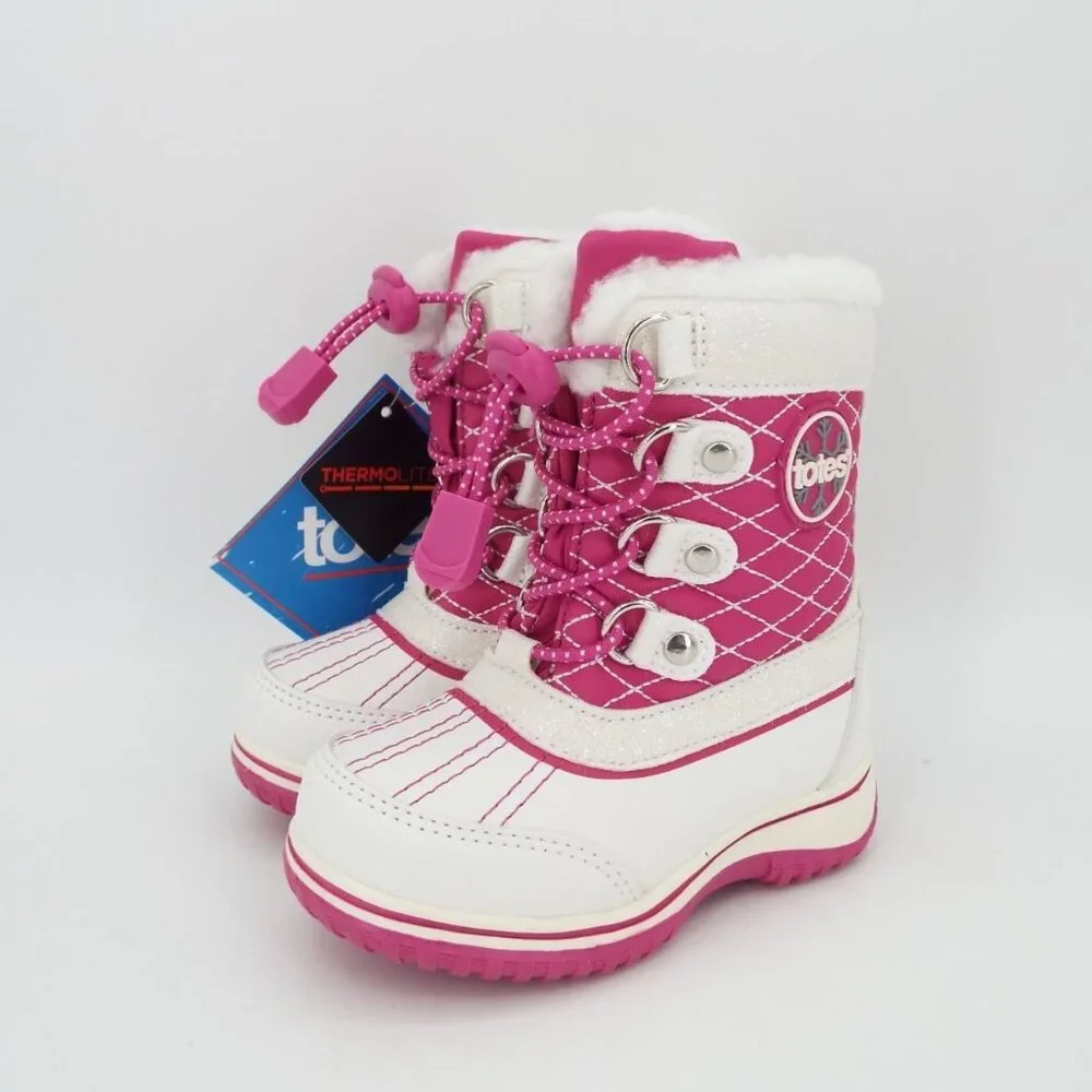 Totes Thermolite Galaxy Pink Toddler Snow Boots Size 6 NWT